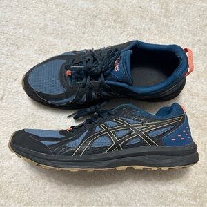 Asics Frequent Trail Men's US 10 Blue Hiking Shoe Sneaker 1011A034